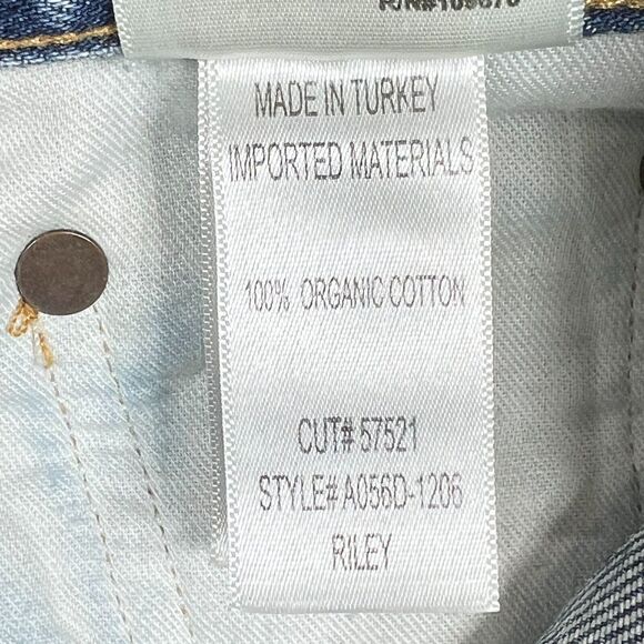 Agolde Jeans Womens 26 Blue Riley High Rise Crop Button Fly Raw Hem Inseam 25 in - Picture 11 of 16